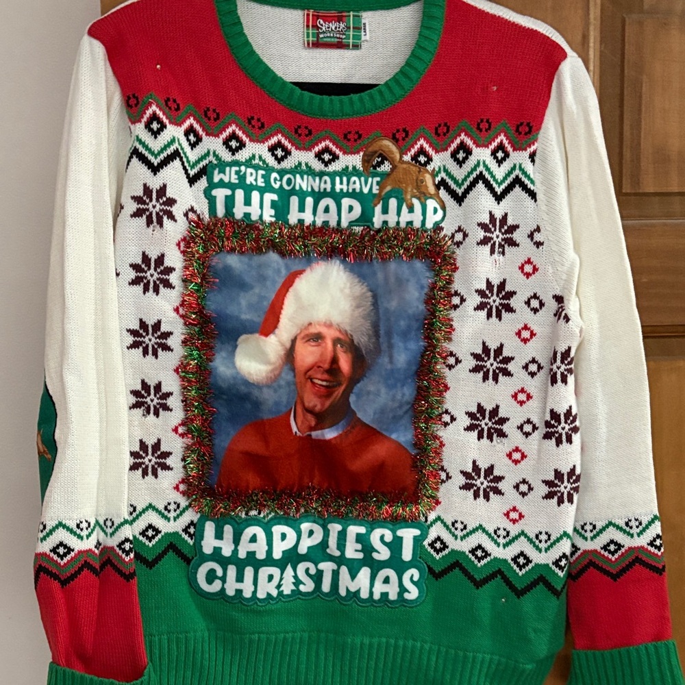 Spencer's Festive Red and Green Christmas Sweater